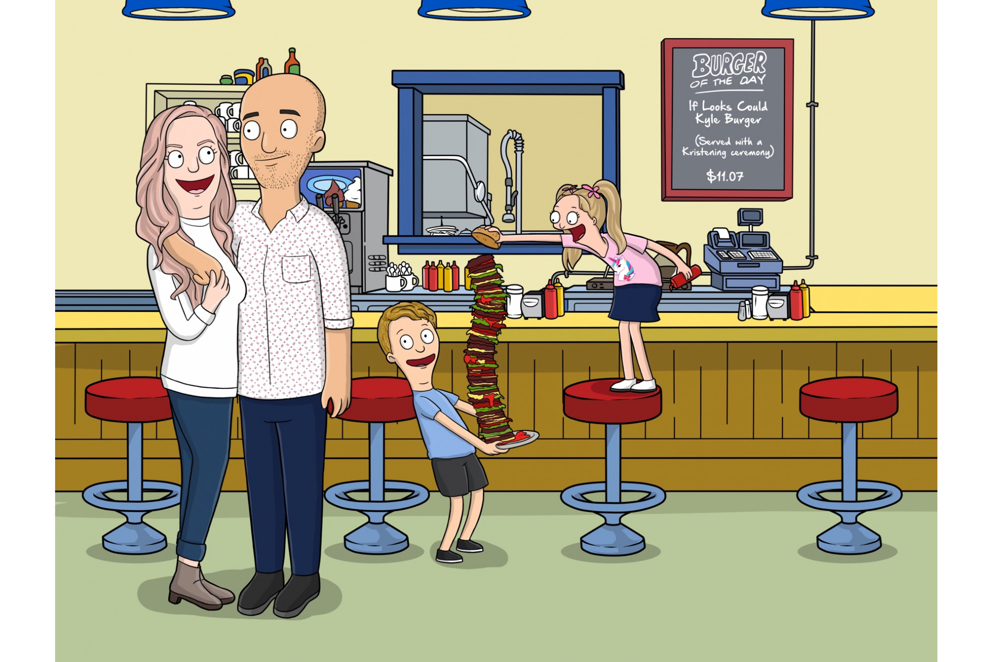 Bob's Burgers Gfit Custom Art Decor Portrait